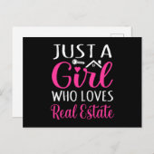 ジャスト・ア・ガールズ・ファス実在ト・おもしろい不動産仲介業者 ポストカード (正面/裏面)