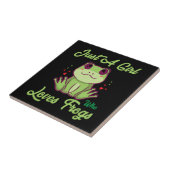 ジャスト・ガール・ファン・フロッグ・デザイン タイル (側面)