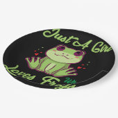 ジャスト・ガール・ファン・フロッグ・デザイン ペーパープレート (アングル)