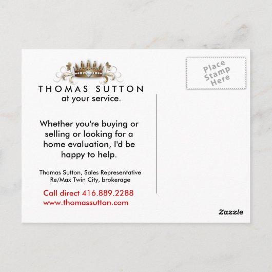 ジャスト・セ実在エステートはがきクラウン ポストカード (裏面)