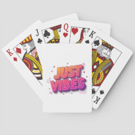 ジャスト・ビベス | カラフル文字デザインカスタム トランプ