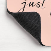 ジャスト・ピーチ |ミニマルモダンリストかわいいスクリプト マウスパッド (コーナー)