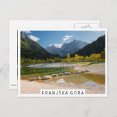 ジャスナ湖スロベニアのアルプス秋 ポストカード (正面/裏面)