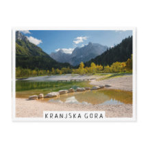 ジャスナ湖スロベニアのアルプス秋