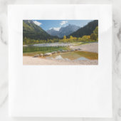 ジャスナ湖スロベニアのアルプス秋 長方形シール (バッグ)