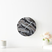 ジャスパーアゲート混合スラブ ラウンド壁時計 (ホーム)