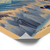 ジャスパーアルバータマウンテンズカナダヴィンテージ1950s ポスター (角)