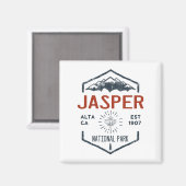 ジャスパーナショナルパークカナダヴィンテージ マグネット (正面/裏面)