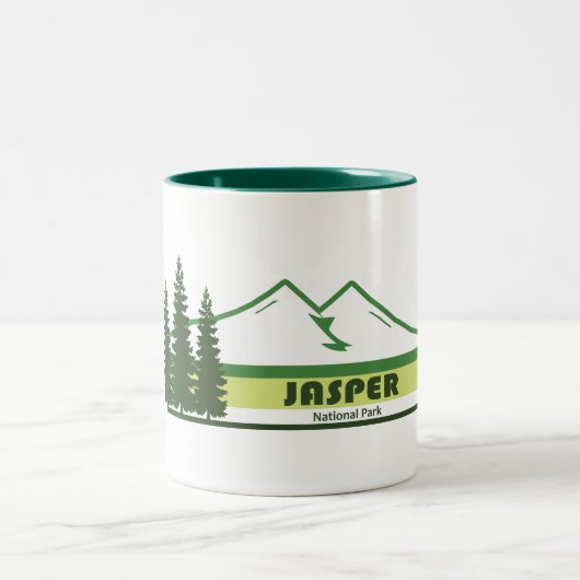 ジャスパーナショナルパークグリーンストライプ ツートーンマグカップ (中央)