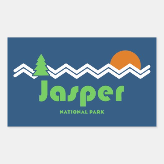 ジャスパーナショナルパークレトロ 長方形シール (正面)
