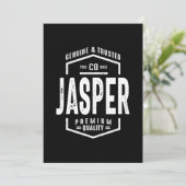 ジャスパーパーソナライズされた名誕生日ギフト サンキューカード (スタンド正面)