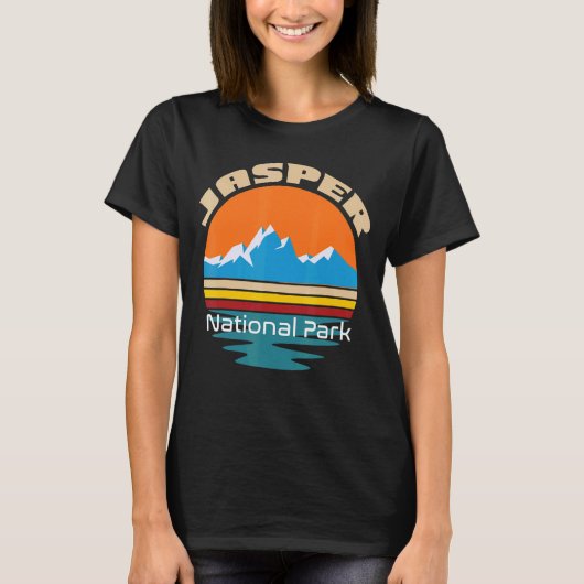 ジャスパー国立公園お土産カナダウォーターフォールズモ Tシャツ (正面)