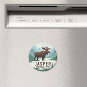 ジャスパー国立公園でムースカナダ旅行 マグネット (インサイチュ (食洗機))