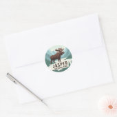 ジャスパー国立公園でムースカナダ旅行 ラウンドシール (封筒)