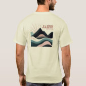 ジャスパー国立公園の色とりどりの丘 Tシャツ (裏面)