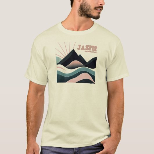 ジャスパー国立公園の色とりどりの丘 Tシャツ (正面)