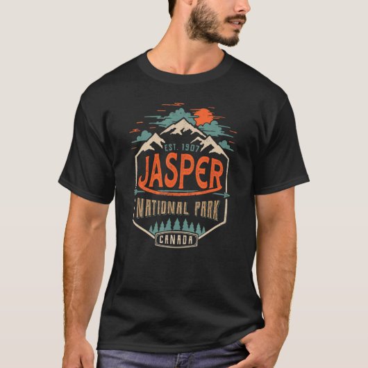 ジャスパー国立公園アルバータカナダ探査車 Tシャツ (正面)