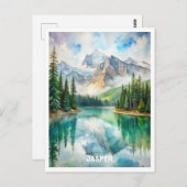 ジャスパー国立公園ウォーター絵を描カラー ポストカード (正面/裏面)