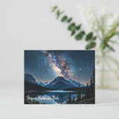 ジャスパー国立公園カナダ夜 ポストカード (スタンド正面)