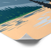 ジャスパー国立公園カナダ旅行アートヴィンテージ ポスター (角)