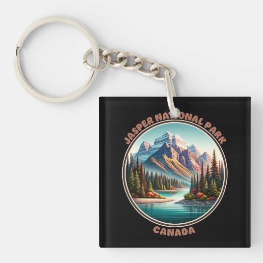 ジャスパー国立公園カナダ キーホルダー (正面)
