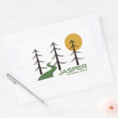 ジャスパー国立公園トレイル 長方形シール (封筒)