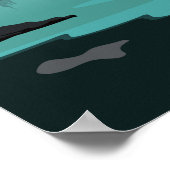 ジャスパー国立公園ヴィンテージミニマル旅行ポスター ポスター (角)