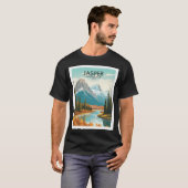 ジャスパー国立公園旅行ポスター Tシャツ (正面フル)