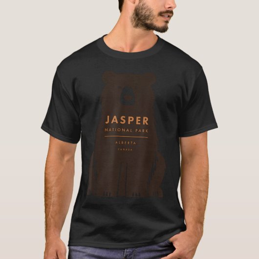 ジャスパー国立公園 アルバータ州 カナダ レトロ ヴィンテージ Tシャツ (正面)