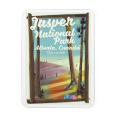 ジャスパー国立公園、カナダ旅行ポスター マグネット (縦)