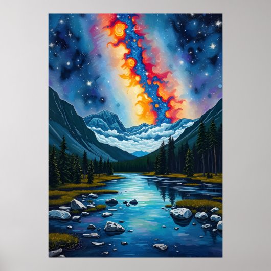 ジャスパー国立公園 – 天の川の上 ポスター (正面)