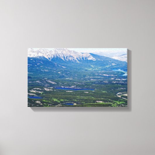 ジャスパー湖の空中表示 – カナダ キャンバスプリント (正面)