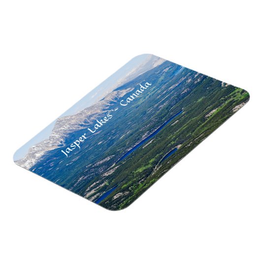 ジャスパー湖の空中表示 – カナダ マグネット (左側)