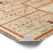 ジャスパー郡の地図 ポスター (角)