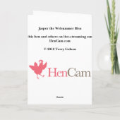 ジャスパー・ザ・ウェルサマー・ヘン・ノート・カード カード (裏面)