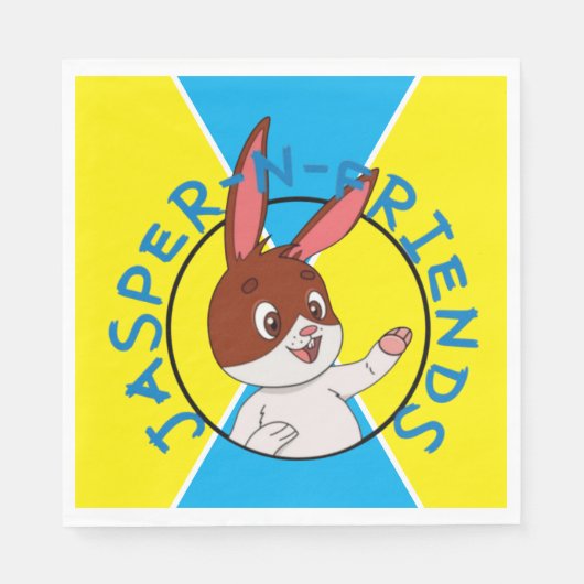 ジャスパー・ン・フレンズのナプキン スタンダードランチョンナプキン (正面)