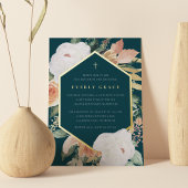 ジャスパー |砂漠のフローラバプテスマ 箔招待状