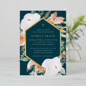 ジャスパー |砂漠のフローラバプテスマ 箔招待状 (立ち正面)