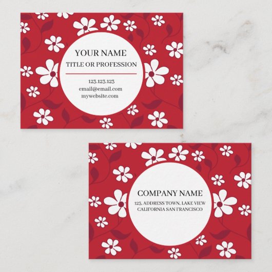 ジャスミエレガントンフローラ 名刺 (正面/裏面)