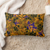 ジャスミエレガントン花柄 |オリーブグリーン ランバークッション (ブランケット)