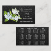 ジャスミンによっては2013のカレンダーの名刺が開花します 名刺 (正面/裏面)