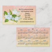 ジャスミンによっては#2 2011カレンダーの名刺が開花します 名刺 (正面/裏面)