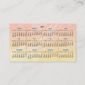 ジャスミンによっては#2 2011カレンダーの名刺が開花します 名刺 (裏面)