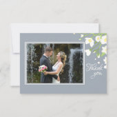 ジャスミンの写真フレームは感謝していしています サンキューカード (正面)