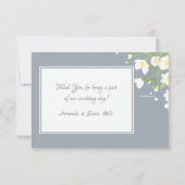 ジャスミンの写真フレームは感謝していしています サンキューカード (裏面)