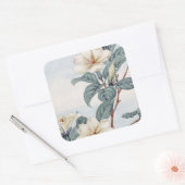 ジャスミンの花(ヴィンテージ日本のアート) スクエアシール (封筒)