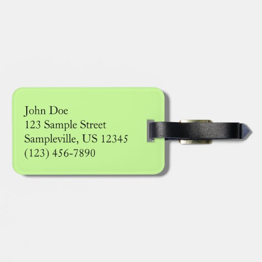 ジャスミンの蝶の熱帯自然 ラゲッジタグ (裏面横)