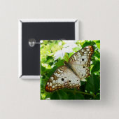 ジャスミンの蝶の熱帯自然 缶バッジ (正面&裏面)