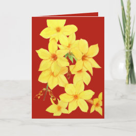 ジャスミンウォーターカラーグリーティングカード カード