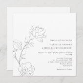 ジャスミンエレガントブランチスクエア結婚式招待状 招待状 (正面/裏面)